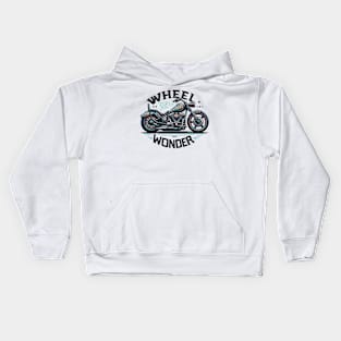 Motorcycle Wheel Wonder Kids Hoodie